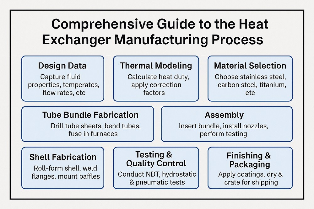 Heat Exchanger Manufacturing Process infographic